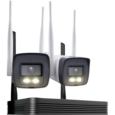 Kit de vigilancia inalámbrico IP Hikvision HiLook - 4MP, IR 30m, Audio, NVR 4 canales Kit de vigilancia inalámbrico IP Hikvision HiLook - 4MP, IR 30m, Audio, NVR 4 canales