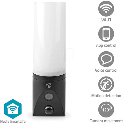 NEDIS N WIFICOL20BK - Cámara de vigilancia, IP, WLAN, exterior NEDIS N WIFICOL20BK - Cámara de vigilancia, IP, WLAN, exterior