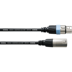 CORDIAL CCM-FM 0,5SW - Cable de micrófono, conector XLR/acoplamiento XLR, 0,5 m, CORDIAL CCM-FM 0,5SW - Cable de micrófono, conector XLR/acoplamiento XLR, 0,5 m,