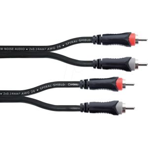 Cordial 14834 Cable de audio - 0,5m - Negro - Estéreo Cordial 14834 Cable de audio - 0,5m - Negro - Estéreo