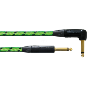 CORDIAL BLACKLIGHT 3PRG - Cable de instrumentos BLACKLIGHT PR, 3 m, ancho, verde, jack mon CORDIAL BLACKLIGHT 3PRG - Cable de instrumentos BLACKLIGHT PR, 3 m, ancho, verde, jack mon