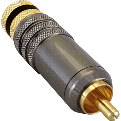 BKL 0101020 - Conector RCA, codificación de color negro, contactos dora BKL 0101020 - Conector RCA, codificación de color negro, contactos dora