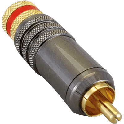 BKL 0101021 - Conector RCA, codificación de color rojo, contactos dorad BKL 0101021 - Conector RCA, codificación de color rojo, contactos dorad