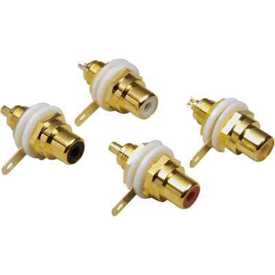 BKL 0101144-C - Conector hembra de montaje en panel RCA, codificación de BKL 0101144-C - Conector hembra de montaje en panel RCA, codificación de