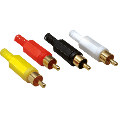 BKL 0104002/T - Conector RCA, codificación de color rojo, contactos dorad BKL 0104002/T - Conector RCA, codificación de color rojo, contactos dorad