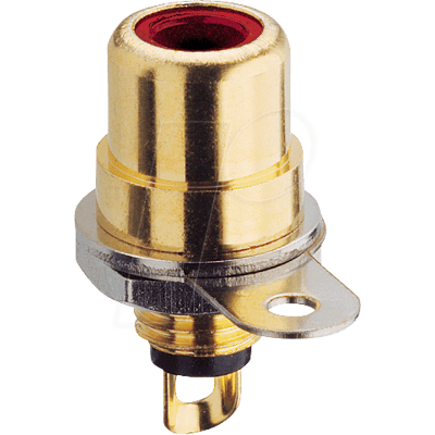 LUMBERG LUM BTO1 V RT - Conector hembra de montaje en panel RCA, codificación de LUMBERG LUM BTO1 V RT - Conector hembra de montaje en panel RCA, codificación de