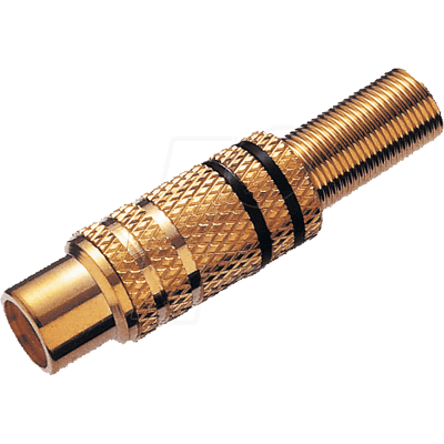 BKL CKGM 4 SW - Acoplamiento RCA, codificación de color negro, dorado BKL CKGM 4 SW - Acoplamiento RCA, codificación de color negro, dorado