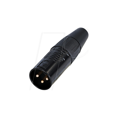 Rean RC3M-B - Conector XLR de 3 pines - Cromo negro Rean RC3M-B - Conector XLR de 3 pines - Cromo negro