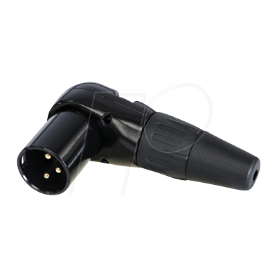 Conector XLR de 3 pines en ángulo Rean AV RC3MR-B - Audio profesional Conector XLR de 3 pines en ángulo Rean AV RC3MR-B - Audio profesional