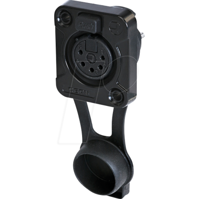 REAN RRX5F-Z0011 - Receptáculo XLR de 5 polos, IP65, carcasa de cromo negro REAN RRX5F-Z0011 - Receptáculo XLR de 5 polos, IP65, carcasa de cromo negro