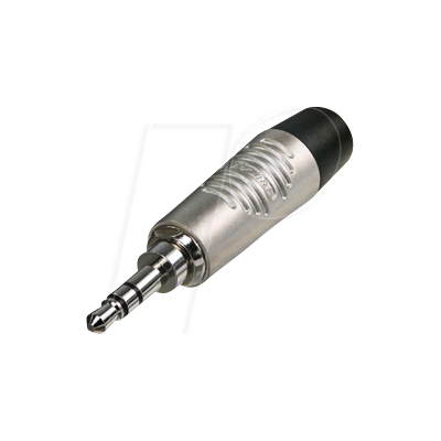 Conector de auriculares estéreo de 3,5 mm Rean RTP3C con carcasa niquelada Conector de auriculares estéreo de 3,5 mm Rean RTP3C con carcasa niquelada