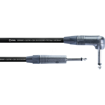 ECOC 3 PR - CORDIAL 6,3 mm mono jack, mono ángulo jack, 3,00m ECOC 3 PR - CORDIAL 6,3 mm mono jack, mono ángulo jack, 3,00m