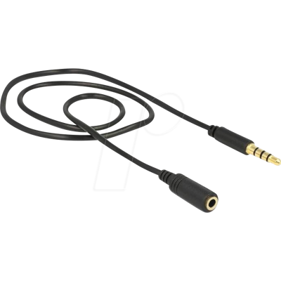 DELOCK 84716 - Cable de extensión para conector estéreo de 3,5 mm de 4 pines ma DELOCK 84716 - Cable de extensión para conector estéreo de 3,5 mm de 4 pines ma
