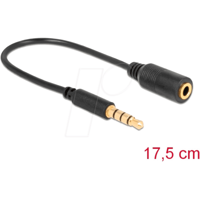 DELOCK 62498 - Cable de audio, conector jack de 4 patillas de 3,5 mm, cambiador DELOCK 62498 - Cable de audio, conector jack de 4 patillas de 3,5 mm, cambiador