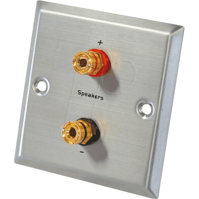 DYNAVOX 205098 - Placa de conexión de pared LS, 2 casquillos de banana DYNAVOX 205098 - Placa de conexión de pared LS, 2 casquillos de banana