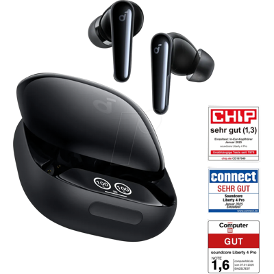 Auriculares Inalámbricos Anker Liberty 4 Pro - Estéreo Inalámbrico - Negro Auriculares Inalámbricos Anker Liberty 4 Pro - Estéreo Inalámbrico - Negro