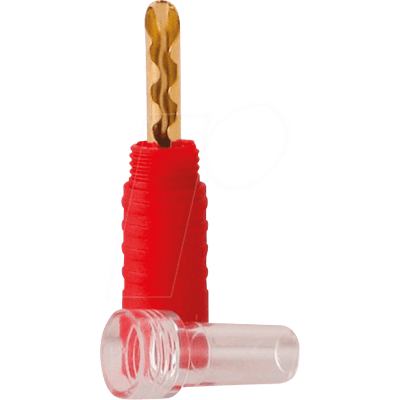 DYNAVOX 204350 - Conector macho hueco de banana de gama alta, rojo DYNAVOX 204350 - Conector macho hueco de banana de gama alta, rojo