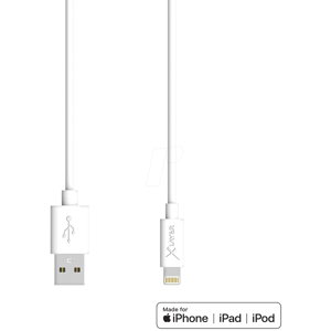 XLAYER 210325 - Cable de sincronización y carga, USB-A -> Lightning, 1,2 XLAYER 210325 - Cable de sincronización y carga, USB-A -> Lightning, 1,2