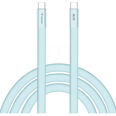 VERBATIM 30273 - Sync and charging cable, USB-C, 60 W, 1.2 m, blue VERBATIM 30273 - Sync and charging cable, USB-C, 60 W, 1.2 m, blue