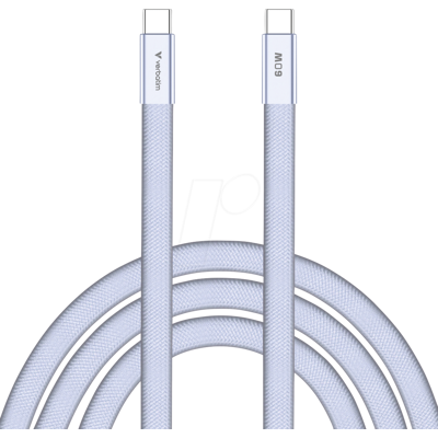 VERBATIM 30275 - Cable de sincronización y carga, USB-C, 60 W, 1,2 m, púrpura VERBATIM 30275 - Cable de sincronización y carga, USB-C, 60 W, 1,2 m, púrpura