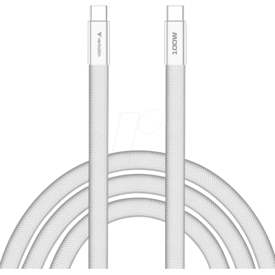 VERBATIM 30277 - Cable de sincronización y carga, USB-C, 100 W, 1,2 m, blanco VERBATIM 30277 - Cable de sincronización y carga, USB-C, 100 W, 1,2 m, blanco