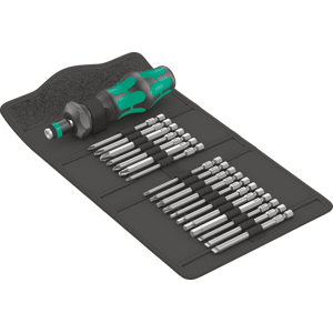 WERA 05057482001 - Juego de brocas Kraftform Compact Turbo 1, 19 piezas mixtas WERA 05057482001 - Juego de brocas Kraftform Compact Turbo 1, 19 piezas mixtas