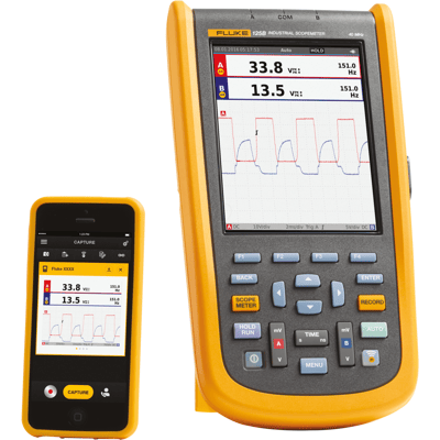 FLUKE 125BS - Osciloscopio de mano ScopeMeter® 125B/S para uso industrial, set FLUKE 125BS - Osciloscopio de mano ScopeMeter® 125B/S para uso industrial, set