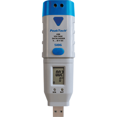 PEAKTECH 5186 - Registrador de datos, tensión continua, 0 – 30 V CC PEAKTECH 5186 - Registrador de datos, tensión continua, 0 – 30 V CC