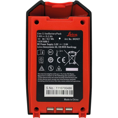 Leica Geosystems 842427 Batería recargable de iones de litio Leica Geosystems 842427 Batería recargable de iones de litio