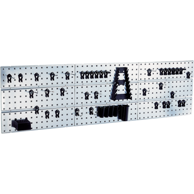 RAACO 109659 - Panel perforado x 3 + 44 clips RAACO 109659 - Panel perforado x 3 + 44 clips