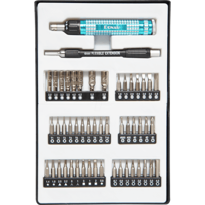 Juego de destornilladores de taller con trinquete Donau Elektronik - 49 piezas y extensor Juego de destornilladores de taller con trinquete Donau Elektronik - 49 piezas y extensor