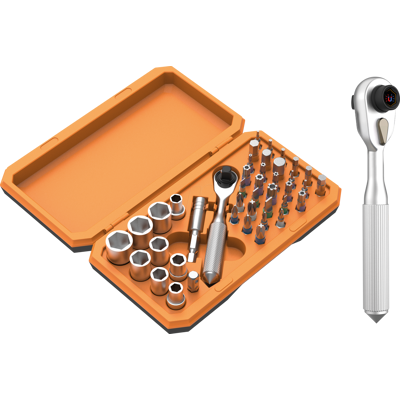 KABELMEISTER KM TOOL-005 - Juego de trinquete, 42-partes, incluyendo 30x bits y llave de z& KABELMEISTER KM TOOL-005 - Juego de trinquete, 42-partes, incluyendo 30x bits y llave de z&