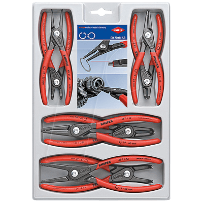 KNIPEX KN 00 20 04 SB - Juego de alicates para anillos de seguridad KNIPEX KN 00 20 04 SB - Juego de alicates para anillos de seguridad