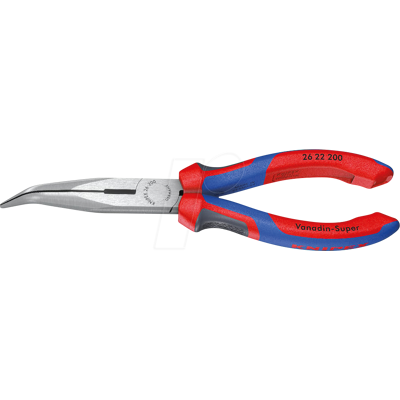 KNIPEX KN 26 22 200 - Alicate de boca semirredonda curvado, alicate de pico de cigüe&n KNIPEX KN 26 22 200 - Alicate de boca semirredonda curvado, alicate de pico de cigüe&n