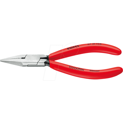 KNIPEX KN 37 21 125 - Pinza para mecánicos de precisión, punta plana, 12 KNIPEX KN 37 21 125 - Pinza para mecánicos de precisión, punta plana, 12