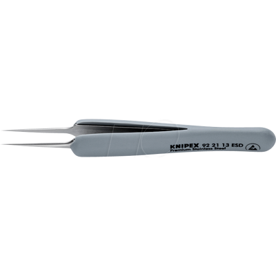 KNIPEX KN 92 21 13 ESD - Pinzas de precisión con empuñadura engomada ESD, 1 KNIPEX KN 92 21 13 ESD - Pinzas de precisión con empuñadura engomada ESD, 1