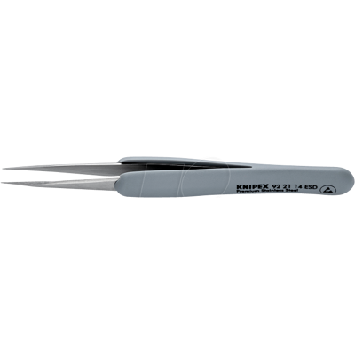 Knipex 92 21 14 Pinzas de Precisión - ESD, Mango de goma Knipex 92 21 14 Pinzas de Precisión - ESD, Mango de goma