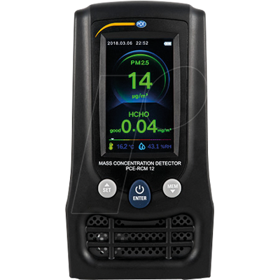 Monitor de calidad del aire PCE Instruments CO2 y formaldehído - Partículas, Temperatura, Humedad - PCE-RCM 12 Monitor de calidad del aire PCE Instruments CO2 y formaldehído - Partículas, Temperatura, Humedad - PCE-RCM 12