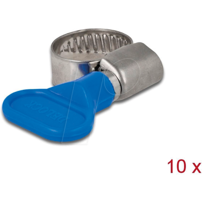 DELOCK 19404 - Abrazaderas de manguera con tuerca de mariposa, 10 - 16 mm, 10 u DELOCK 19404 - Abrazaderas de manguera con tuerca de mariposa, 10 - 16 mm, 10 u
