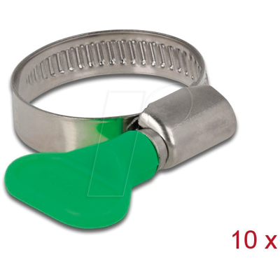 DELOCK 19439 - Abrazaderas de manguera con tuerca de mariposa, 22 - 32 mm, 10 u DELOCK 19439 - Abrazaderas de manguera con tuerca de mariposa, 22 - 32 mm, 10 u