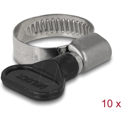 DELOCK 19450 - Abrazaderas de manguera con tuerca de mariposa, 16 - 25 mm, 10 u DELOCK 19450 - Abrazaderas de manguera con tuerca de mariposa, 16 - 25 mm, 10 u