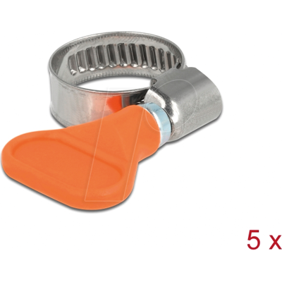 DELOCK 19512 - Abrazaderas de manguera con tuerca de mariposa, 12 - 20 mm, 5 un DELOCK 19512 - Abrazaderas de manguera con tuerca de mariposa, 12 - 20 mm, 5 un