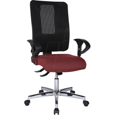Silla de oficina Topstar Open XT - Rojo, Cromado, Ergonómica Silla de oficina Topstar Open XT - Rojo, Cromado, Ergonómica