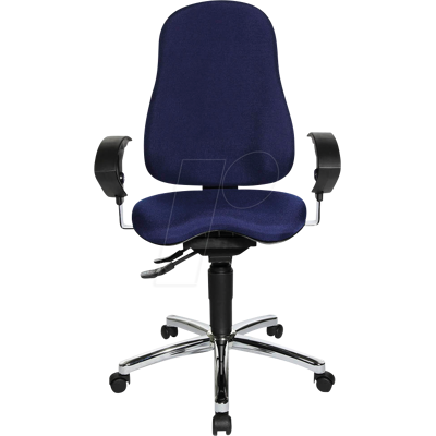 Silla de oficina Topstar Sitness 10 - Azul, Base cromada - Silla de oficina Silla de oficina Topstar Sitness 10 - Azul, Base cromada - Silla de oficina