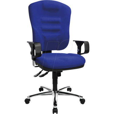 Silla de oficina Topstar BC6 Tela azul - Ergonómica, Ajustable, Base de acero Silla de oficina Topstar BC6 Tela azul - Ergonómica, Ajustable, Base de acero