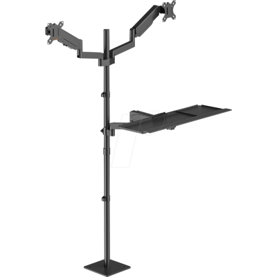 MYWALL MYW HP124L - Estación de trabajo, 2 soportes para monitor y teclado MYWALL MYW HP124L - Estación de trabajo, 2 soportes para monitor y teclado