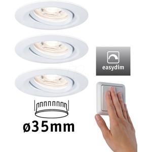 PAULMANN PLM 92971 - Luminaria empotrada Mini NOVA Plus, 3x4.2 W, 2700 K, 15°, blanc PAULMANN PLM 92971 - Luminaria empotrada Mini NOVA Plus, 3x4.2 W, 2700 K, 15°, blanc