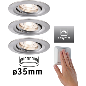 PAULMANN PLM 92973 - Luminaria empotrada Mini NOVA Plus, 3x4.2 W, 2700 K, 15°, hierr PAULMANN PLM 92973 - Luminaria empotrada Mini NOVA Plus, 3x4.2 W, 2700 K, 15°, hierr