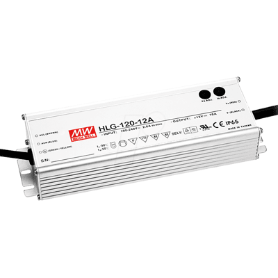 MEAN WELL MW HLG-120H-24A - Transformador LED, 120 W, 24 V CC, 5000 mA MEAN WELL MW HLG-120H-24A - Transformador LED, 120 W, 24 V CC, 5000 mA