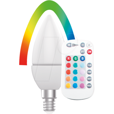 BLULAXA 49293 - Lámpara LED RGBW E14, 5,5 W, 470 lm, 2700 K, atenuable BLULAXA 49293 - Lámpara LED RGBW E14, 5,5 W, 470 lm, 2700 K, atenuable